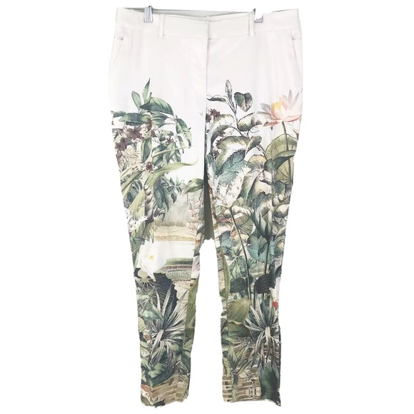H&M Pants - H+M Conscious Leaf Print Pants Size 8